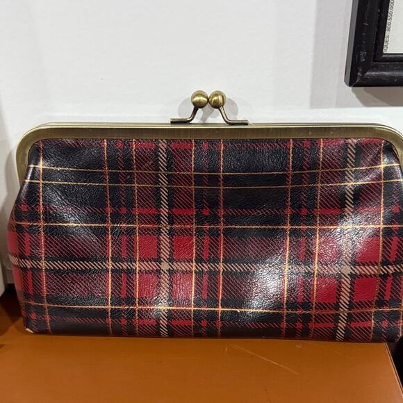 Patricia Nash Potenaz Leather Frame Crossbody Bag-Red tartan - Picture 3 of 4
